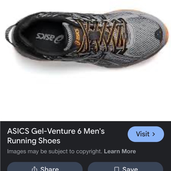 Brand New in Box ASICS Gel-Venture 6 Black and no Orange Running Shoes - Picture 4 of 4